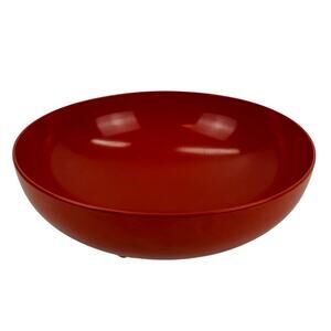 Vintage Mid-Century Modern PROLON Salad Mixing Orange Plastic Footed Bowl MCM